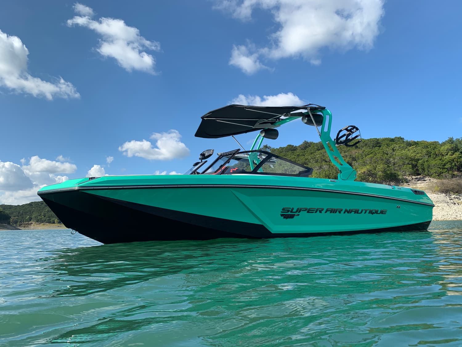 On the water at Lake Travis.